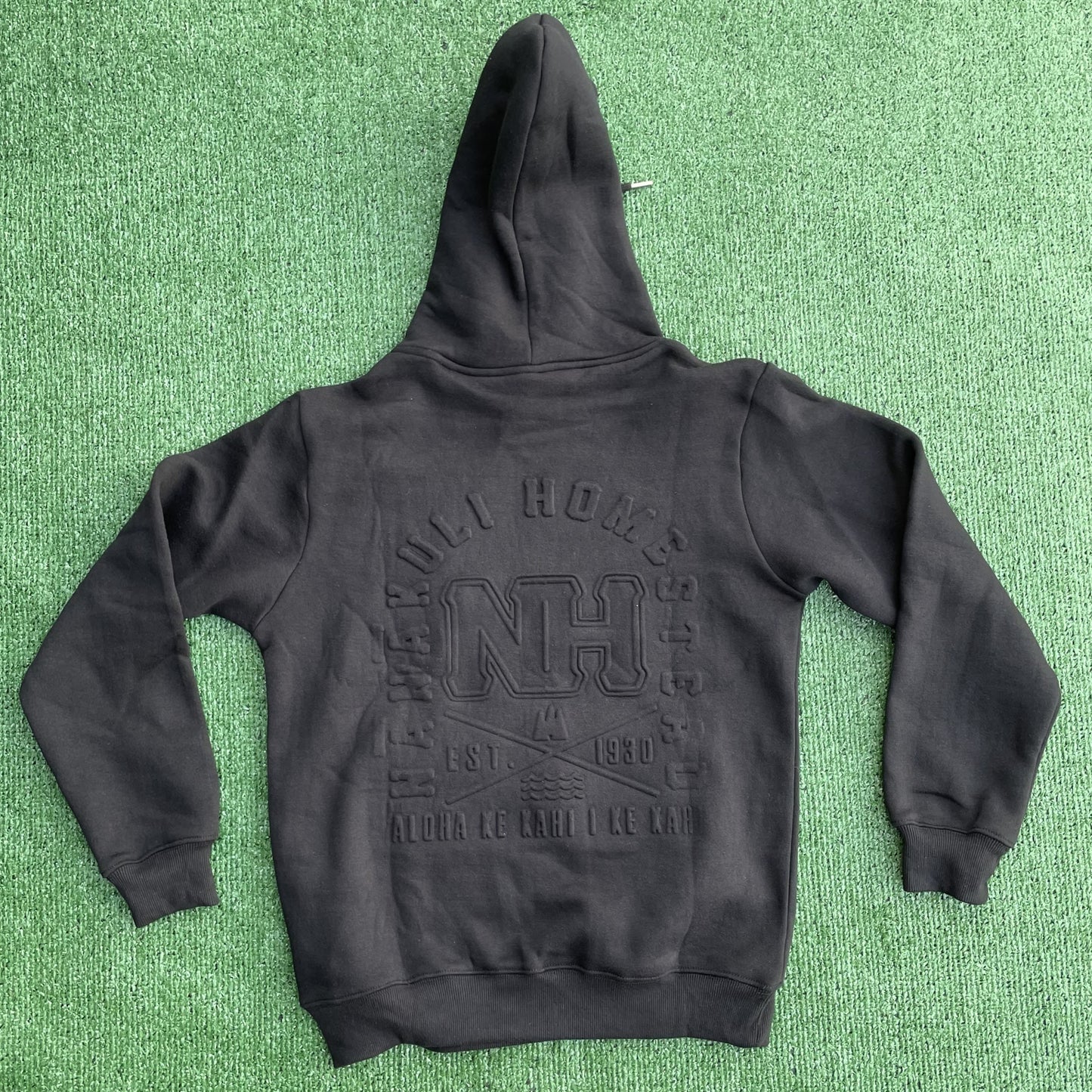 an image of a Black Hoodie Sweatshirt Nanakuli Design for Adult