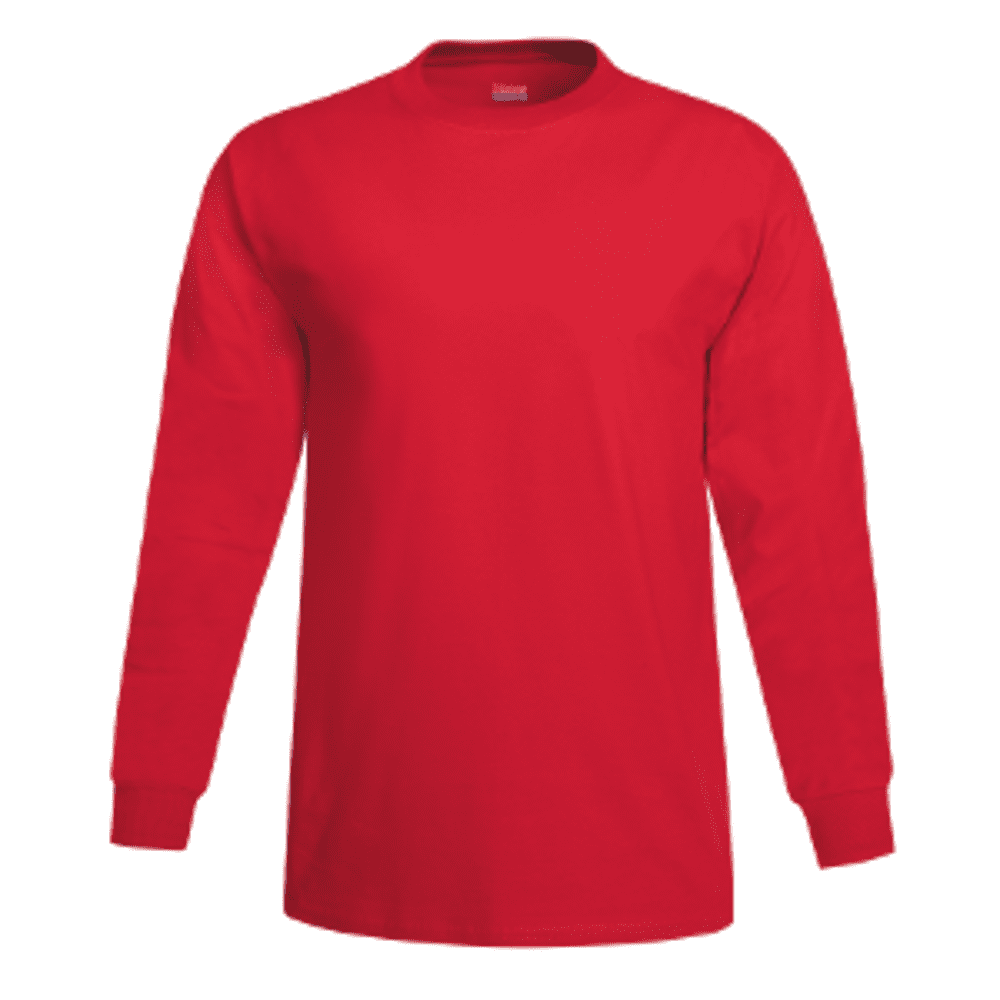 Adult Heavy Cotton Long Sleeve T-Shirt (1-2 Color Design, HTV)