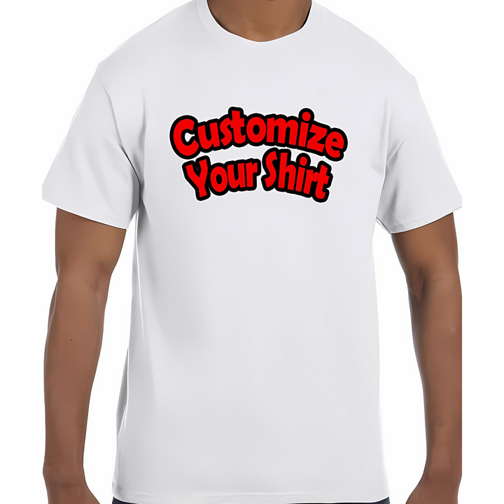 Adult lightweight Cotton T-Shirt (1-2 Color Design, HTV)