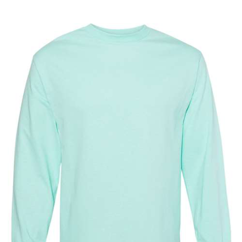 Adult Heavy Cotton Long Sleeve T-Shirt (1-2 Color Design, HTV)