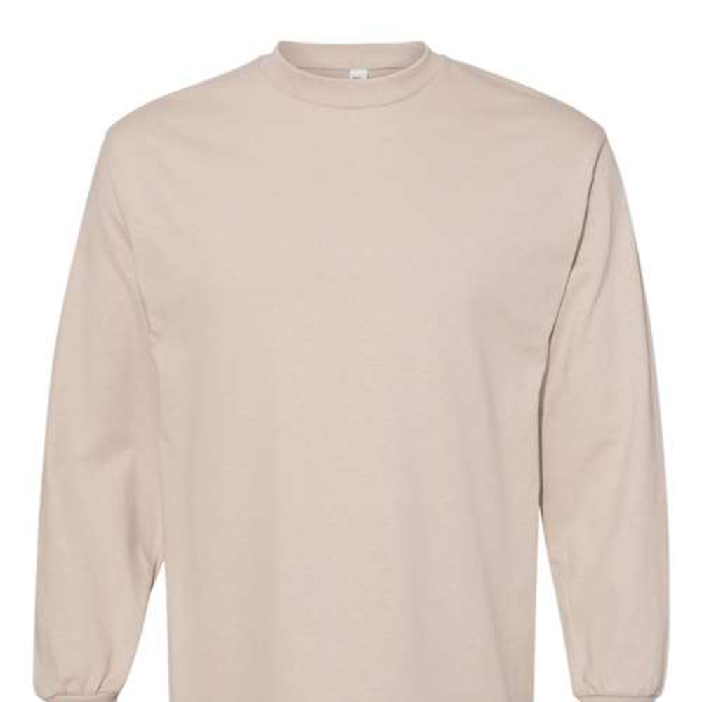 Adult Heavy Cotton Long Sleeve T-Shirt (1-2 Color Design, HTV)