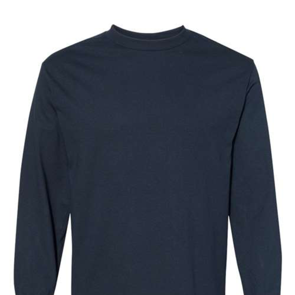 Adult Heavy Cotton Long Sleeve T-Shirt (1-2 Color Design, HTV)