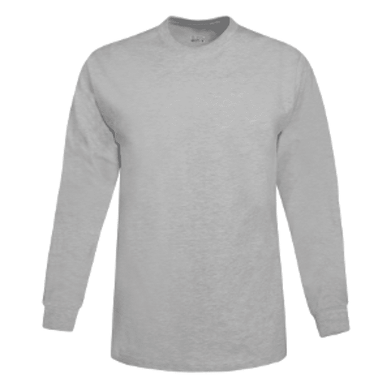 Adult Heavy Cotton Long Sleeve T-Shirt (1-2 Color Design, HTV)