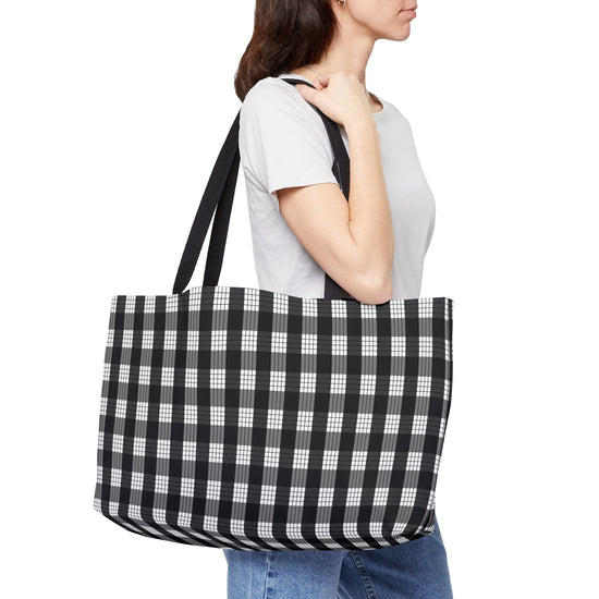 Large Black Palaka Tote