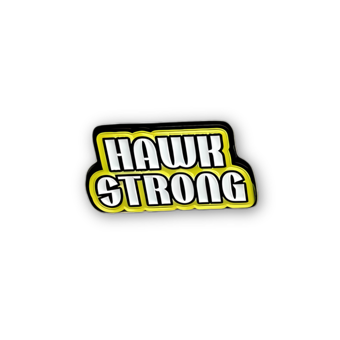 Hawk Strong | Nanakuli enamel pin with a detailed design, showcasing strength and pride, perfect for adding a touch of personality to jackets, bags, or hats, featuring vibrant colors and a sturdy metal backing
