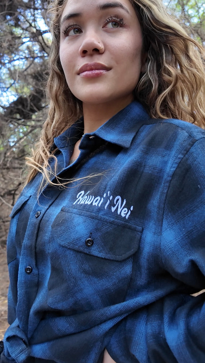 Hawai'i Nei Blue Flannel