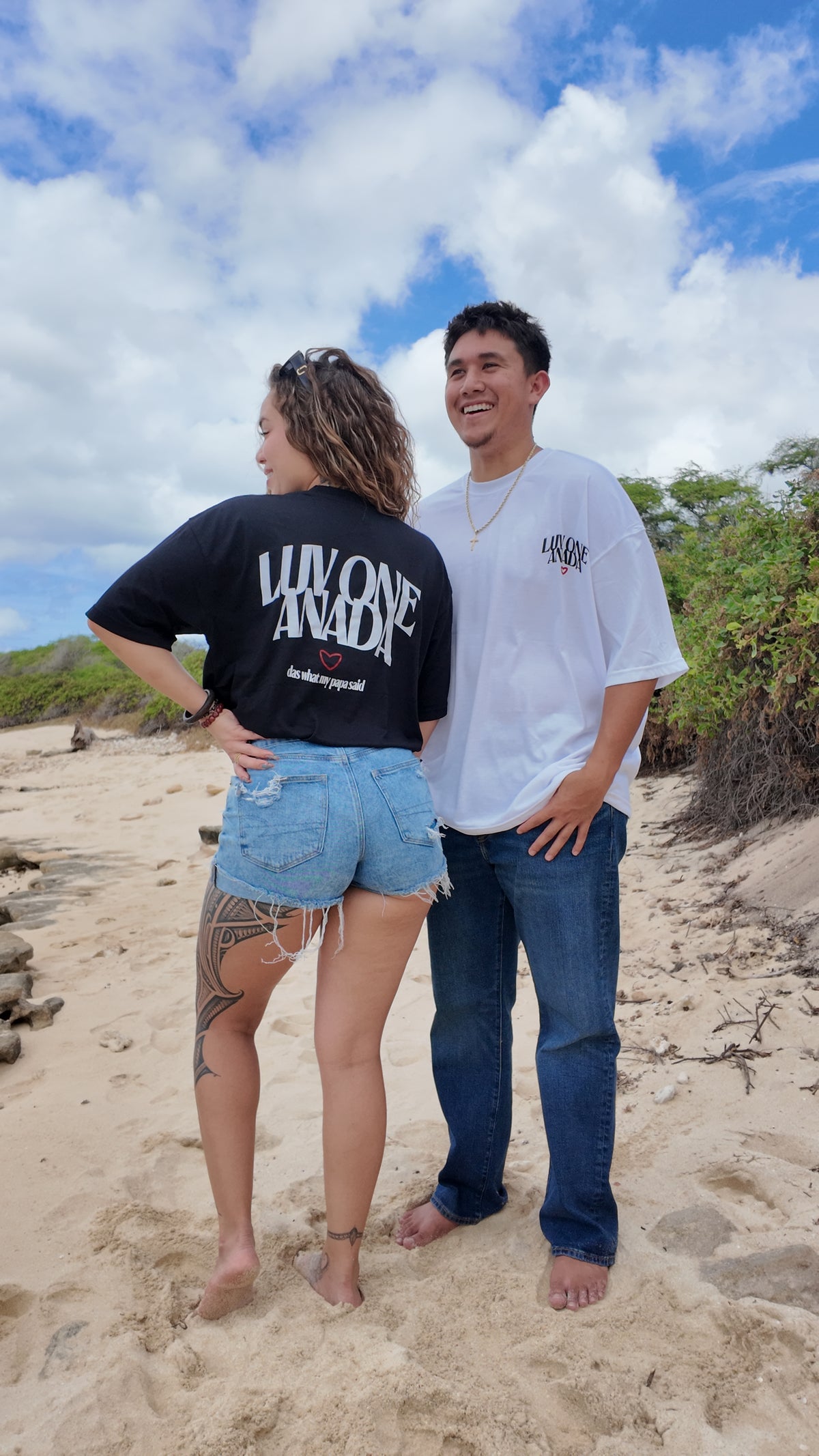 "Luv One Anada" Oversized Tee