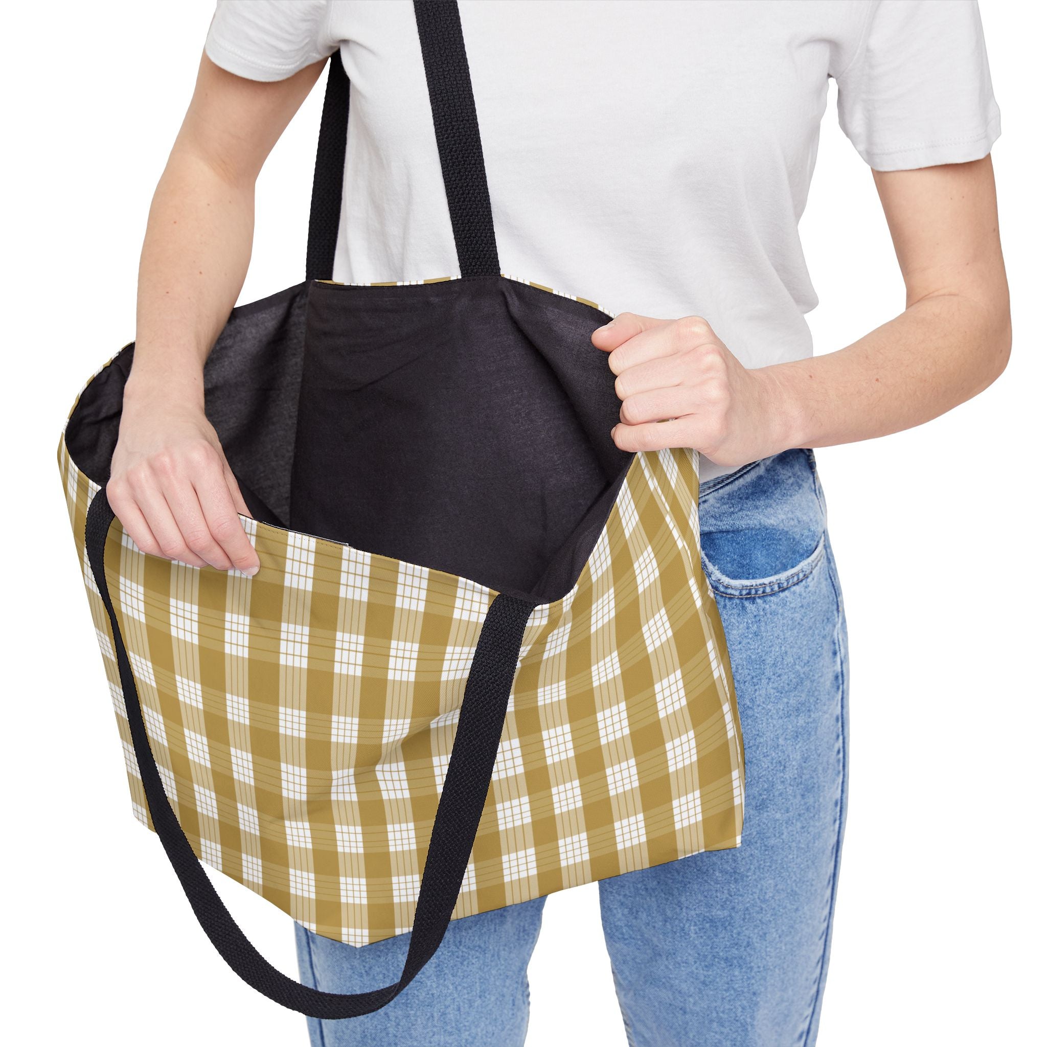Large Gold Palaka Tote