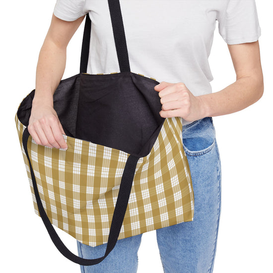 Large Gold Palaka Tote