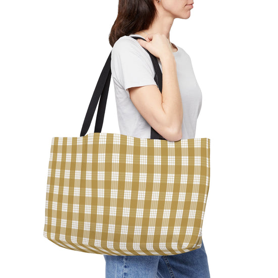 Large Gold Palaka Tote