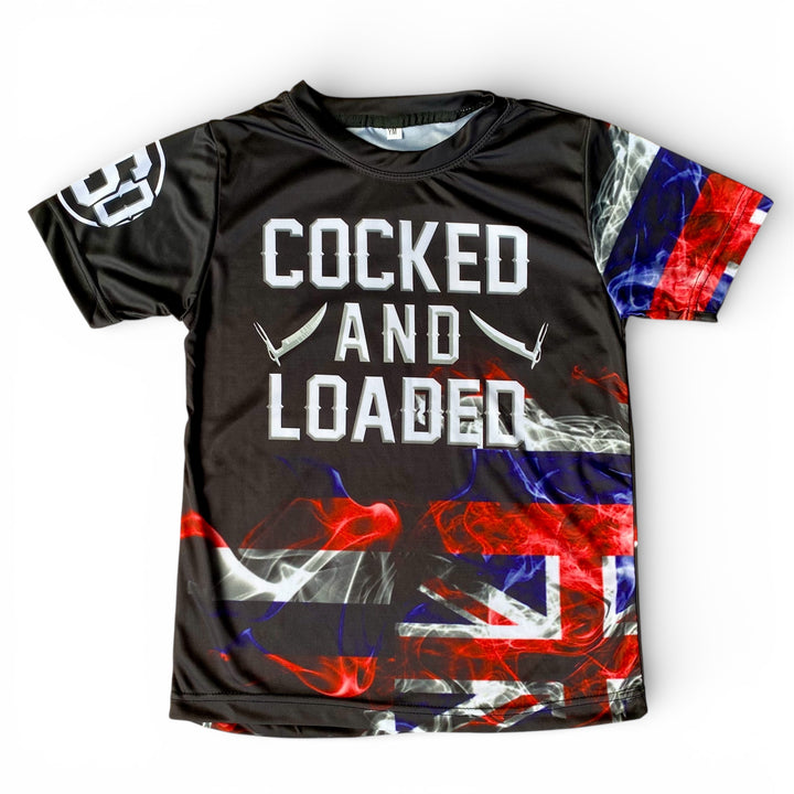 Cocked and Loaded Hawaiian Flag Youth/Adult Shirt