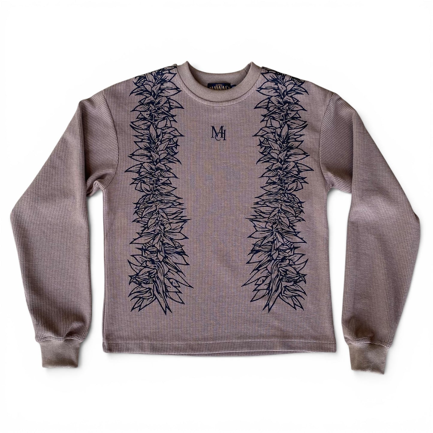 Maile Lei Long Sleeve Waffle Shirt