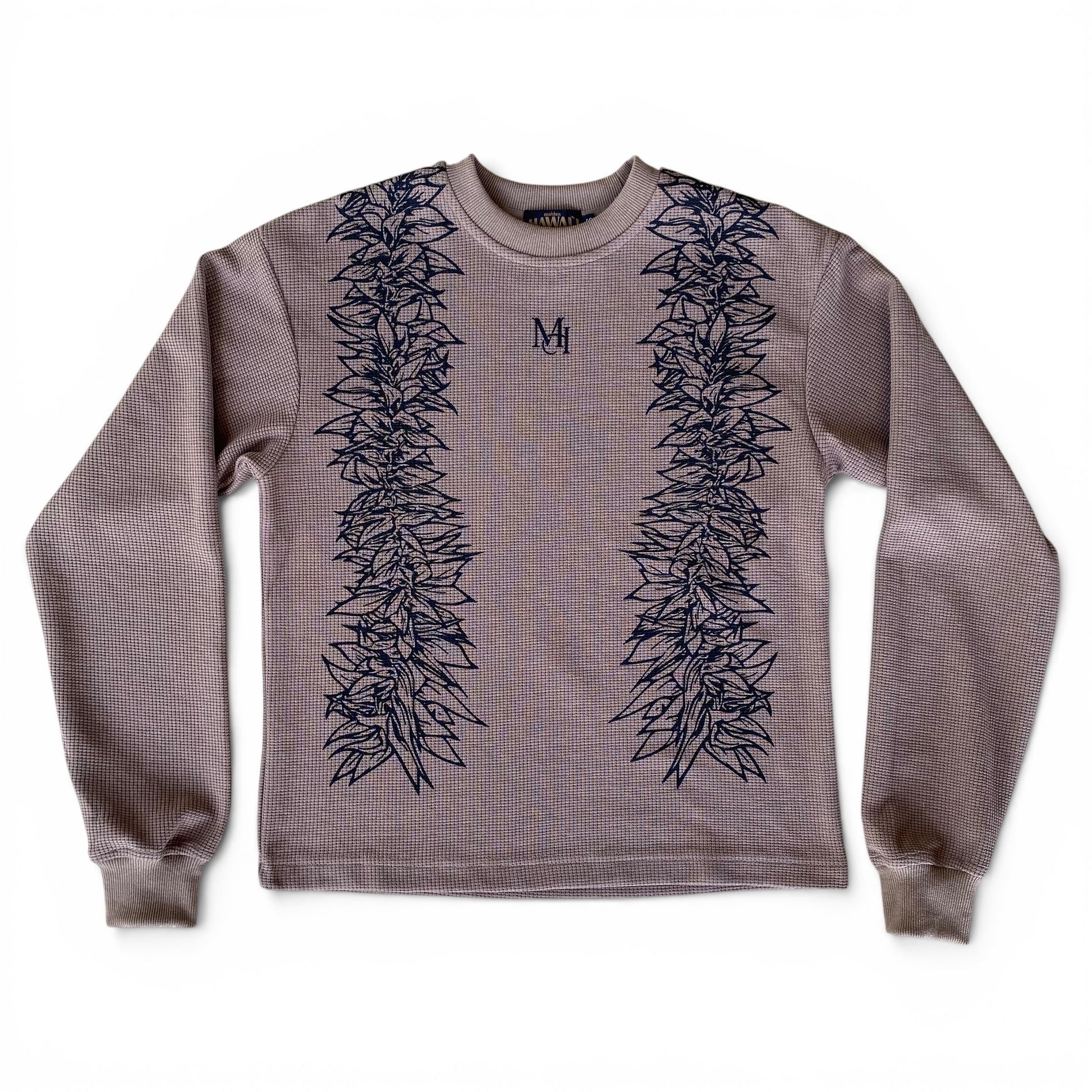 Maile Lei Long Sleeve Waffle Shirt