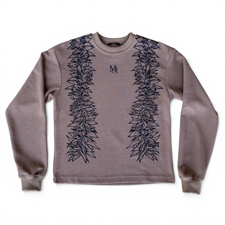 Maile Lei Long Sleeve Waffle Shirt