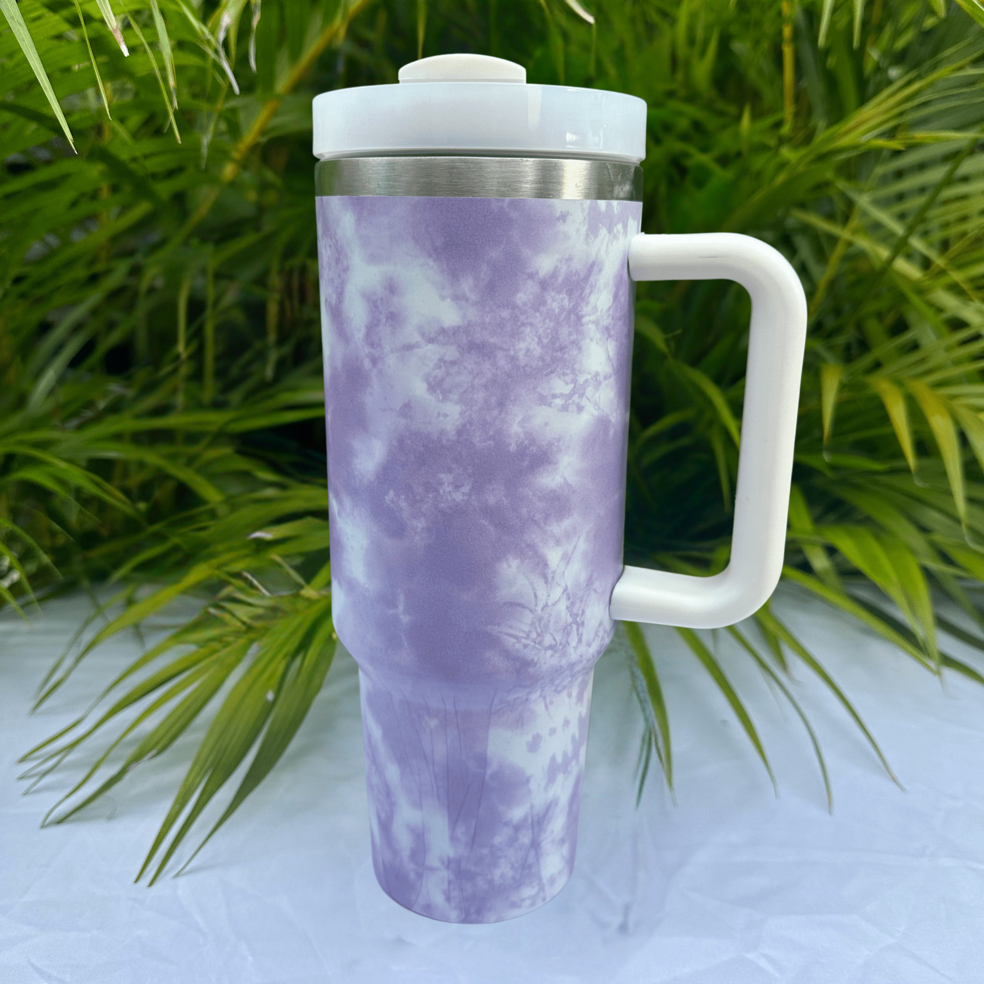 Purple Tie Dye Flask