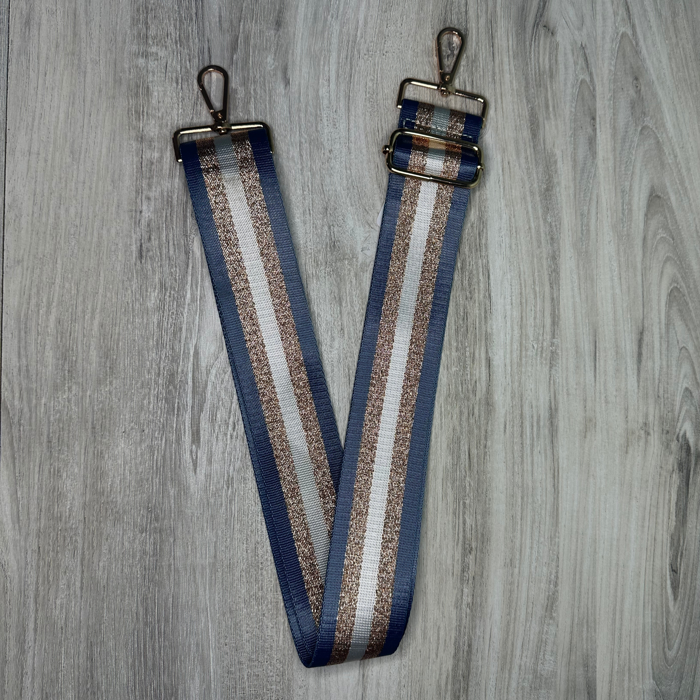 Stripe bag strap with a stylish, multicolored design, adjustable length, and sturdy construction, perfect for adding a touch of flair and personalization to your bags.